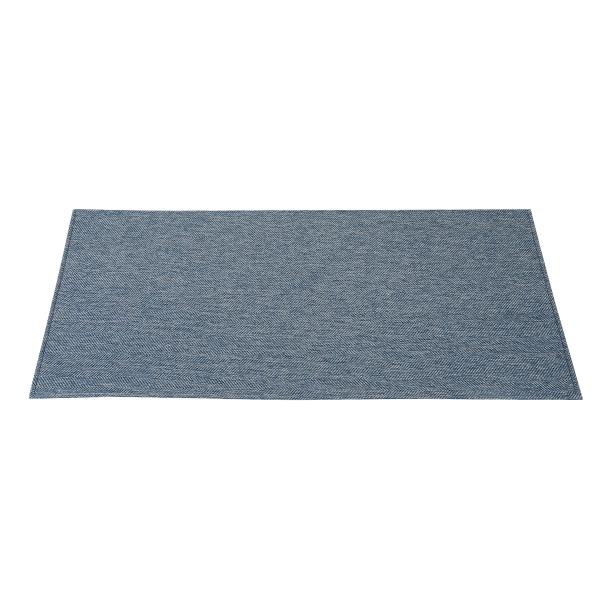 アテーナライフ　ジャガード１帖マット　ボワ　ネイビー　８０×１８０ｃｍ