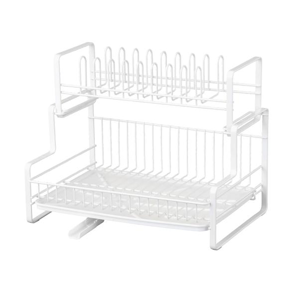 アテーナライフ　１段でも２段でも使える　Ｗコート　水切りラック