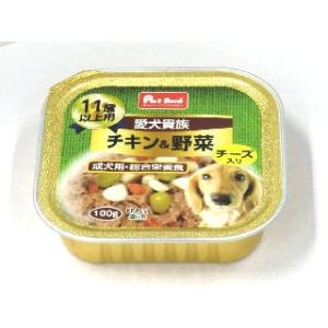 Petami 愛犬貴族 トレイ チキン＆野菜チーズ入 11歳以上用 100g 6個セット