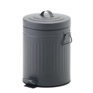 アテーナライフ スチール静音ペダルペール ダークグレー 5L