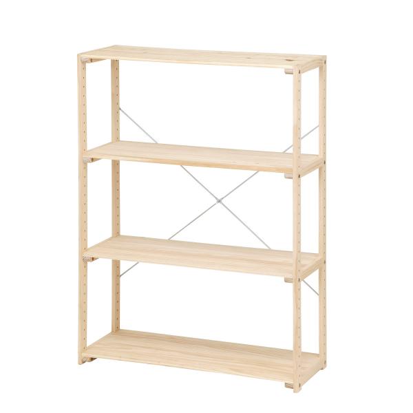 アテーナライフ　パインラック　８０ｃｍ幅　４段　８０４０　ＧＮ０５６