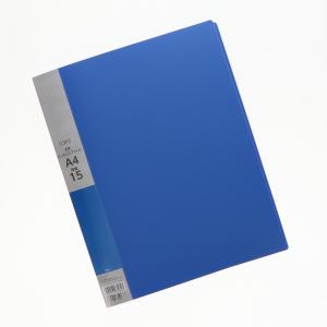 Ｌ’ＣＲＥＳＴ（ルクレスト）　Ｚ式パンチレスファイル　背幅１５ｍｍ　ブルー｜komeri