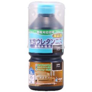 和信ペイント　水性ウレタンニス　ブラック　３００ｍｌ