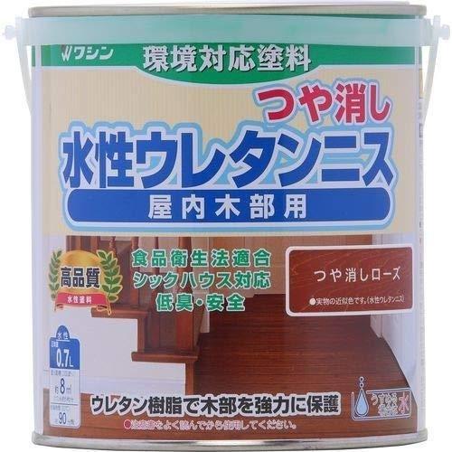 和信ペイント　水性ウレタンニス　つや消しローズ　０．７Ｌ