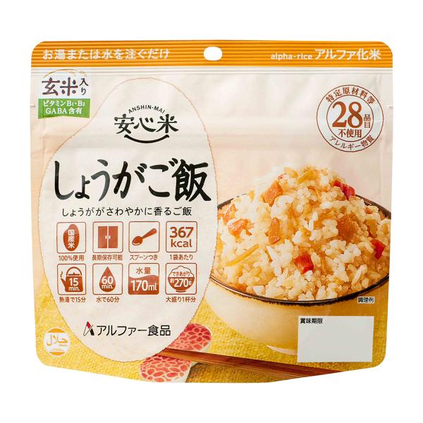 アルファー食品　安心米しょうがご飯　１００ｇ 15個セット