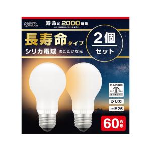 朝日電器 ELPA 長寿命シリカ電球 60W形 E26口金 LW100V57W-W