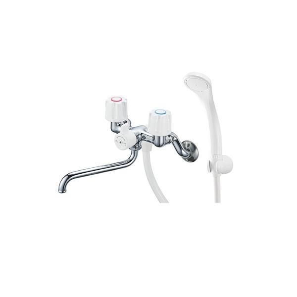 ＳＡＮＥＩ（サンエイ）　ツーバルブシャワー混合栓　バス用壁付　一般地・寒冷地共用　ハンドル式　ＳＫ１...