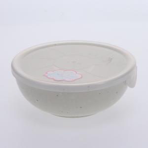 軽量 薄手 白磁 小鉢/ ノンラップ 小鉢 ハーブミント 蓋付 直径10.6cm