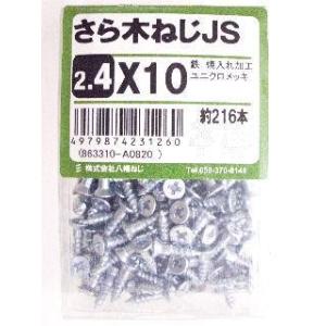 皿木ねじ　ＪＳ　２．４×１０ 5個セット