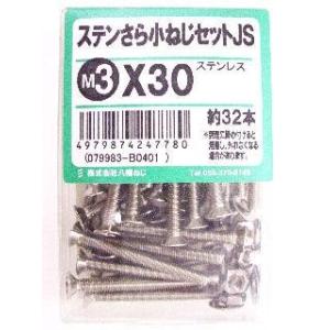 ステン皿小ネジセットＪＳ　３×３０ 5個セット