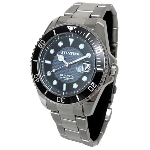 クレファー　ＡＶＡＮＴＩＮＯ　腕時計　ＧＲソーラーウォッチ　シルバー×ブラック　ＡＶ−ＡＭ２８４−Ｂ...