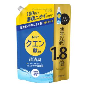 Ｐ＆Ｇ　レノア　クエン酸ｉｎ超消臭　さわやかシトラスの香り（微香）　詰替用特大　６９０ｍｌ 6個セット｜komeri