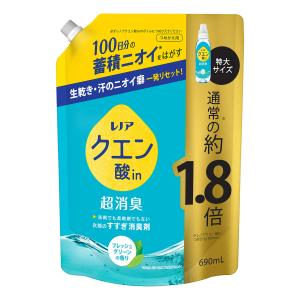 Ｐ＆Ｇ　レノア　クエン酸ｉｎ超消臭　フレッシュグリーンの香り　詰替用特大　６９０ｍｌ 6個セット｜komeri