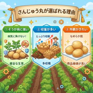 種芋 じゃがいも さんじゅう丸 1kg 病気に...の詳細画像2