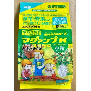 マグァンプK 小粒 500g ハイポネックス 緩効性肥料 元肥 マグアンプ 土に混ぜこむ肥料 植えつけ 植えかえ 元肥 長期持続 花木 果樹 バラ 宿根草 花壇