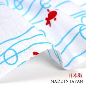 手ぬぐい 日本製 ハリネズミ 白 紺 切りっぱ...の詳細画像3