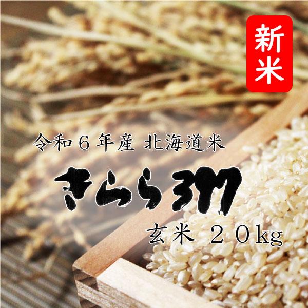 米 米20kg お米 北海道米 きらら３９７ 玄米 20kg 5kg×4 令和５年産 送料無料　