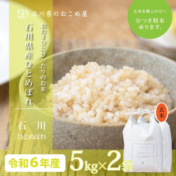 玄米 10kg ひとめぼれ 石川県産 令和6年 新米 5kg×2袋 10キロ お米 米 送料無料