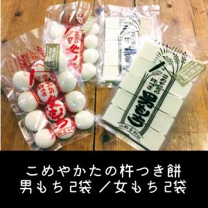 【ギフト】人力！杵つき餅 こめやかたの杵つき男もち女もち2セット入り