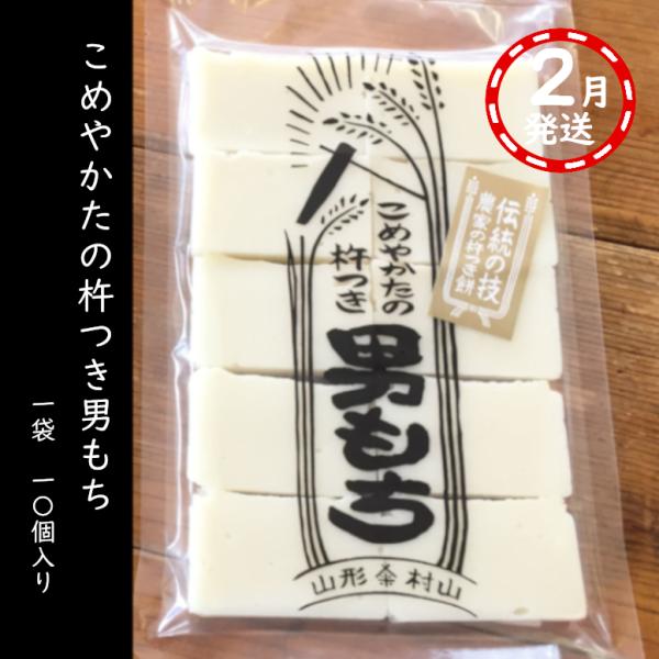 【２月発送】人力！杵つき餅 杵つき男もち　10枚入り　450ｇ