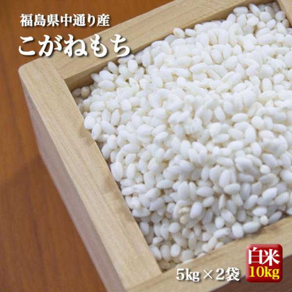 もち米 米 お米 令和7年産 福島県中通り産こがねもち白米10kg(5kg×2個) 送料無料 ※一部...