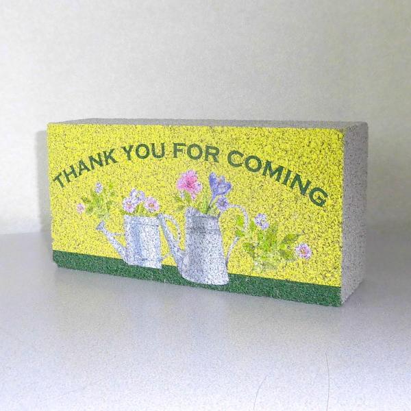 【ガーデンサイン】レンガブロック　Thank you for coming　〈商品番号 W8-R〉