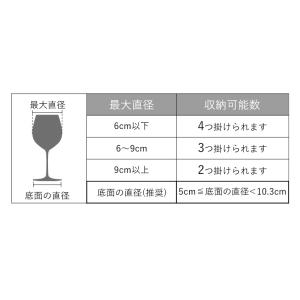 送料無料 ステンレス ワイングラスラック 吊り...の詳細画像5