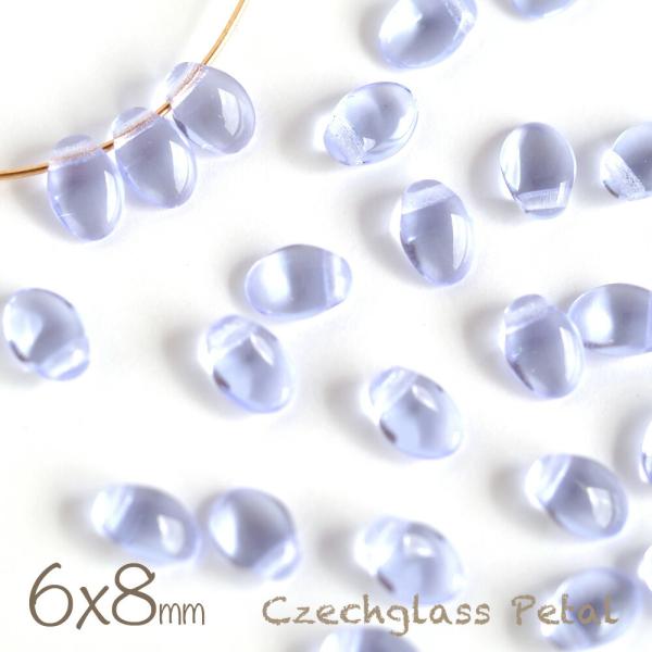 チェコビーズ ペタル 6×8mm アレキサンドライト 約20個 お花 花びら アクセサリーパーツ ハ...