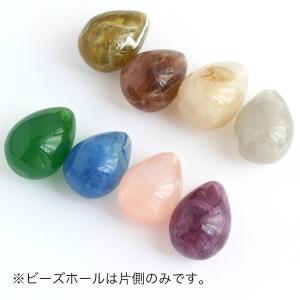 片穴アクリルドロップチャーム 18×13mm ...の詳細画像2