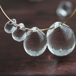 クリアドロップアクリルビーズ 約8mm10mm...の詳細画像1
