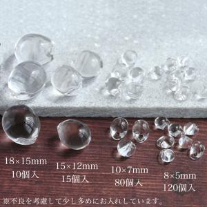 クリアドロップアクリルビーズ 約8mm10mm...の詳細画像3