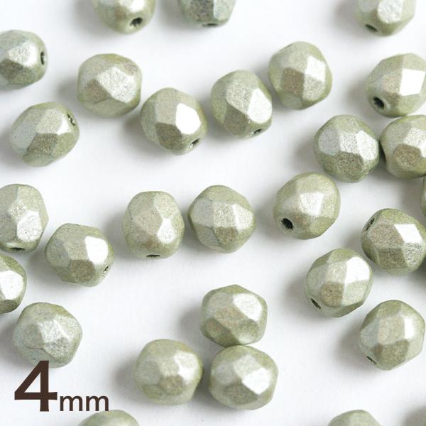 チェコビーズ FP 4mm ジェットブラックメタリックコート 30個 アクセサリーパーツ ファイヤー...