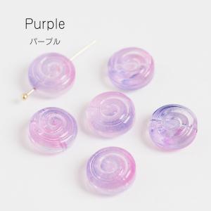 くるくるキャンディガラスビーズ 12mm パー...の詳細画像2