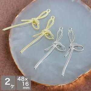 アクセサリーパーツ 結びロープチャーム ゴールド