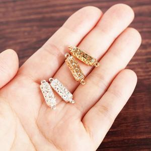 アクセサリーパーツ 六角柱透かし模様入りつなぎ...の詳細画像5