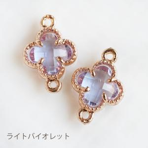 両カン付きフラワークリスタル 2個 アクセサリ...の詳細画像4