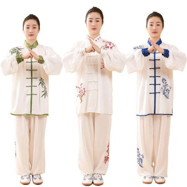 太極拳 服 上下セット 太極拳ウェア 男女兼用 トップス パンツ 太極拳服 カンフー 拳法 武術 演...