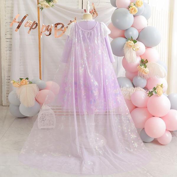 キッズ マント プリンセス リボン結び 帽子付き ロングマント コスプレ衣装 なりきり なりきり ク...