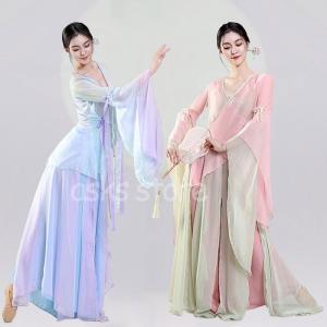 裾シフォン重ね古典ダンス衣装 レディース 大人
