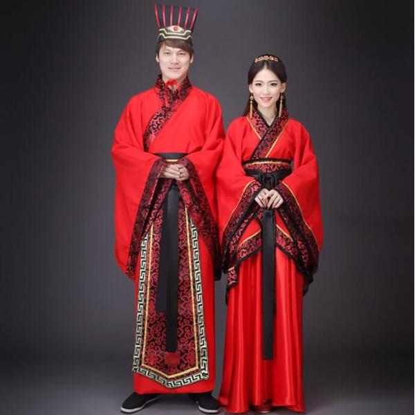チャイナ服 中華コスプレ衣装 漢服 メンズ レディース 中国古代結婚式 新郎 新婦 中華服 ペアルッ...