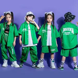 韓国子供服 キッズダンス衣装 ステージ衣装 セットアップ HIPHOP ヒップホップ 半袖 長袖 シャツ パンツ ダンスウェア 練習着 応援団 体操服