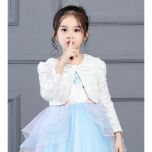 子供服 長袖 半袖 総レースボレロ 可愛いカーディガン　子供レースブラウス 女の子フォマールウエア　...