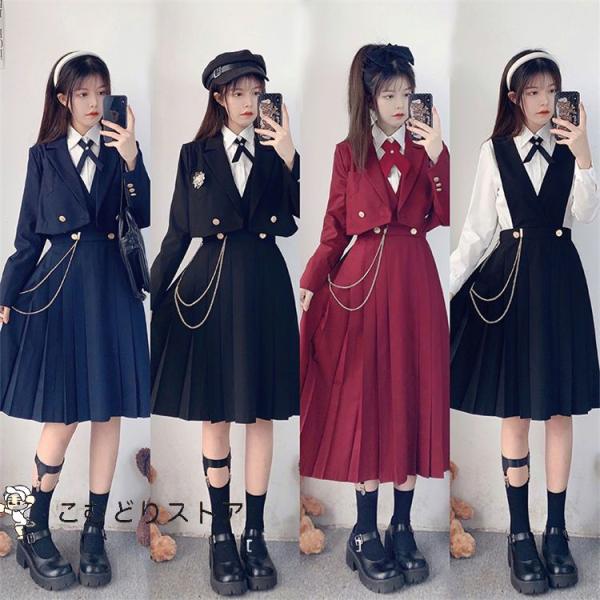 フォーマル スーツ 女子 卒服 制服 卒業式  5点セット 中学生 高校生 女子高校生 JK 制服 ...