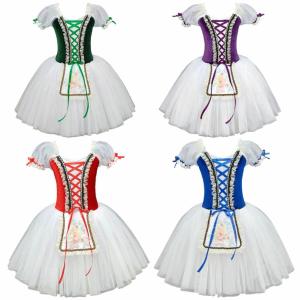 女の子 バレエワンピース レースアップ バレエダ...の商品画像