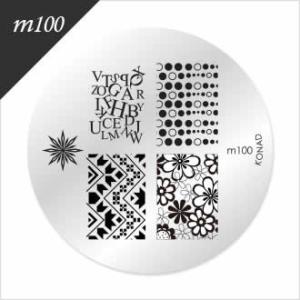 コナド　スタンピングネイルアート　イメージプレート＜m100＞ 【KONAD】 スタンピングネイル/...