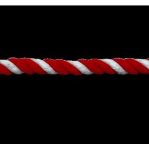 アクリル紅白ロープ カット品　長さが選べる｜太さ：12mm　長さ：80M