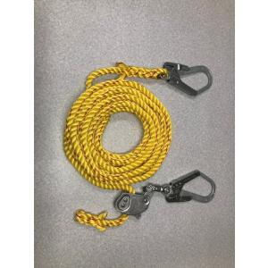 親綱ロープ　エステルタスランロープ　片フック・緊張器付・片逆サツマ｜カラー；青　サイズ：16mm×1...