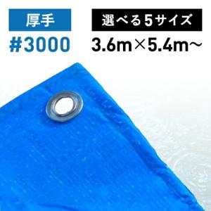 ブルーシート #3000 厚手 3000番 (5.4m×7.2m / 5枚) 工事用 一般家庭 ラミネートコーティング 防水 レジャー 防災 アウトドア