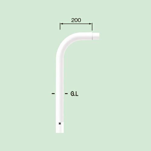帝金 バリカー 横型 80A9ST-02W白（スタート支柱） 法人限定