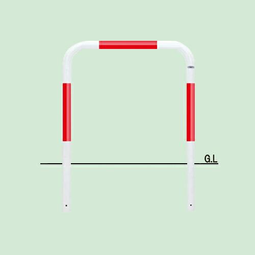 帝金 バリカー 横型 80-A赤白 法人限定 受注生産品